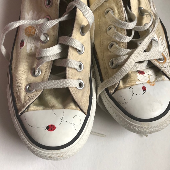 Converse All Star lady bug flower print 6Y** - Picture 6 of 8
